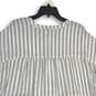 NWT Caslon Womens Blue White Striped Short Sleeve Shift Dress Size XL image number 4
