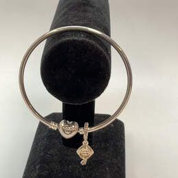 Designer Pandora S925 ALE Sterling Silver Beaded Heart Charm Bracelet