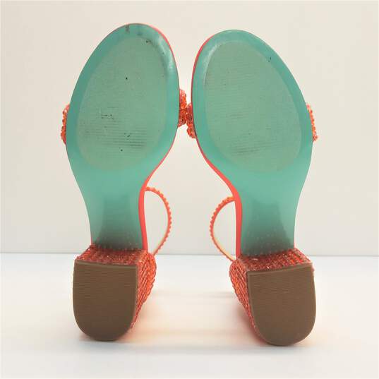 Betsey Johnson Rhinestone Heel Sandals Red 7 image number 5
