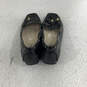 Womens Black Leather Tassled Moc Toe Slip-On Boat Flat Dress Shoes Size 8 image number 2