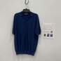 Dolce & Gabbana Womens Blue Spread Collar Short Sleeve Polo Shirt Size 50 W/COA image number 1
