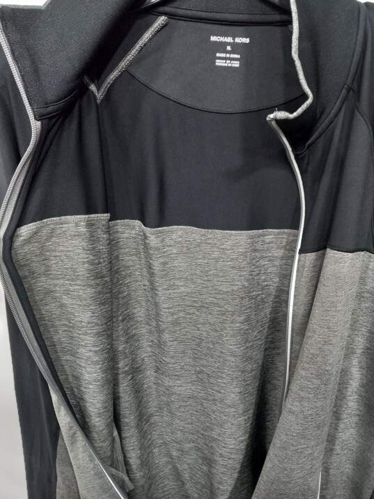 Michael Kors Men's Full Zip Mock Neck Color Block Jacket Size XL image number 3