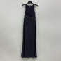 Womens Gray Embellished Ruched Sleeveless Halter Neck Maxi Dress Size 4 image number 1
