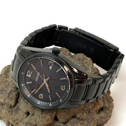 Designer Fossil BQ-1123 Black MOP Stainless Steel Round Analog Wristwatch
