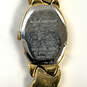 Designer Bulova Gold-Tone Oval Shape Dial Chain Strap Analog Wristwatch image number 5