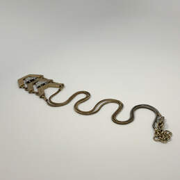 Designer J. Crew Gold-Tone Lobster Rhinestone Chain Arrow Pendant Necklace alternative image