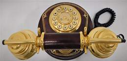 Vintage Horchow Rotary Sitel Leather Telephone alternative image