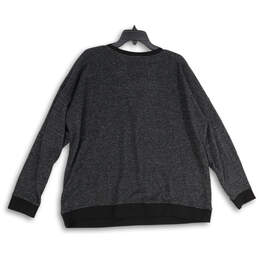 Womens Gray Long Sleeve Lace Crew Neck Pullover Sweatshirt Size 3 alternative image