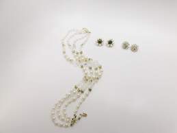 Vintage Aurora Borealis & Faux Pearl Costume Jewelry 111.6g