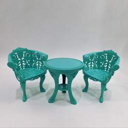 American Girl Marie-Grace & Cecile Courtyard Furniture Table & Chairs