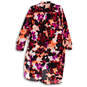 Womens Multicolor Floral Sheer Long Sleeve Button Front Shirt Dress Size XS image number 2