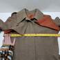 Vintage women's union made brown tweed wool full length trench coat image number 7