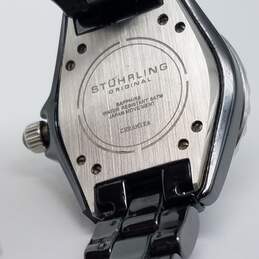 Stuhrling Original Ceramika 34mm Analog Date All Black Watch alternative image