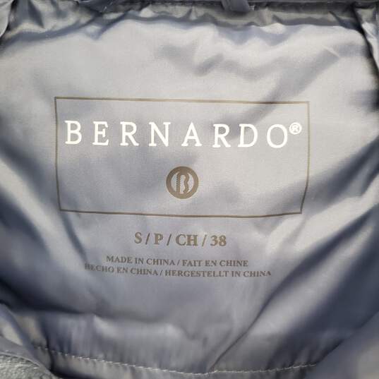 Bernardo Blue Gray Hidden Hood Full Zip Puffer Jacket WM Size S NWT image number 3