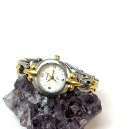 Designer Fossil F2 ES-9162 Two-Tone Dial Chain Strap Analog Wristwatch