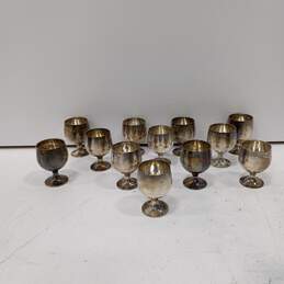 12pc Set of E.P.N.S Silver-Plated Mini Cordial Goblets
