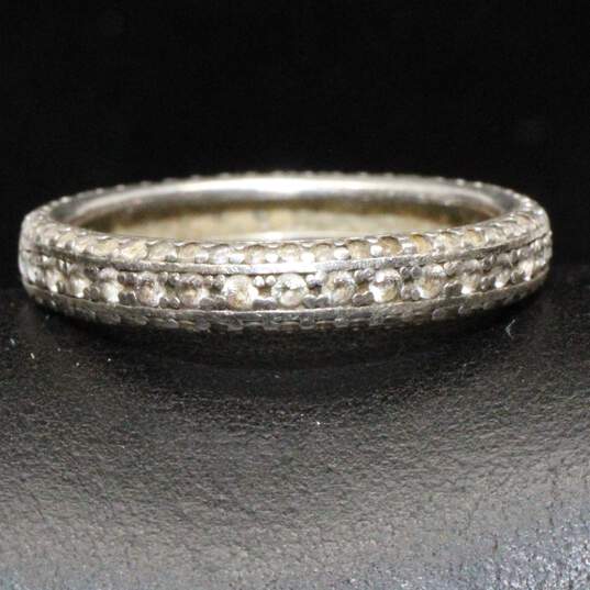 Sterling Silver Diamond Accent Ring (SZ 8.5) - 2.9g image number 2