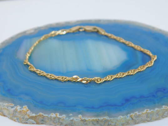 14K Yellow Gold Chain Bracelet 3.2g image number 1