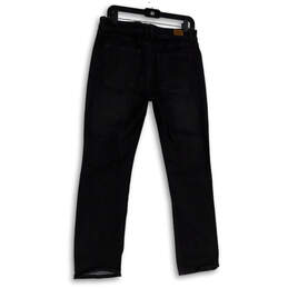 Womens Black Denim Dark Wash Stretch Pockets Straight Leg Jeans Size 12