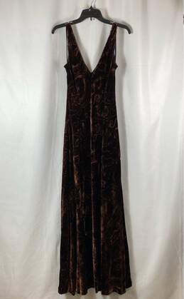 Lauren Ralph Lauren Womens Brown Printed Sleeveless V-Neck Maxi Dress Size 12 alternative image