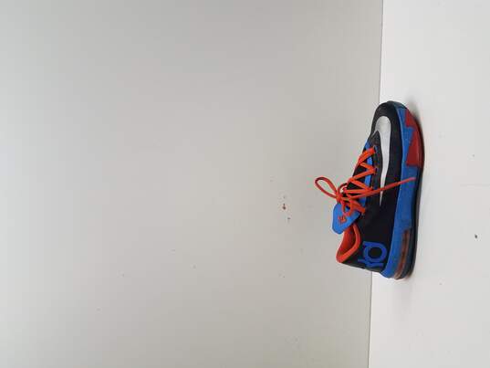 Nike KD VI Youth Black Blue Orange Basketball Sneaker Size 4.5Y image number 1