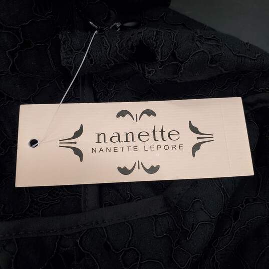 Nanette Lepore Black Lace Dress Sz 14 NWT image number 5