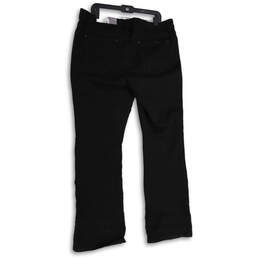 NWT Womens Black Denim Dark Wash Mid Rise Bootcut Jeans Size 8W L alternative image