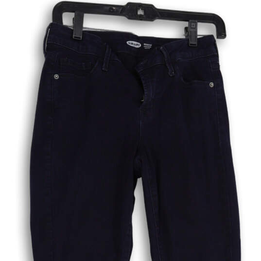 Womens Black Dark Wash Stretch Pockets Denim Skinny Leg Jeans Size 6 Tall image number 3