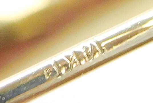 Vintage 14k Yellow Gold Etched Hinged Bangle Bracelet 10.9g image number 6