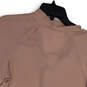 NWT Womens Beige Cap Sleeve Neck Tie Regular Fit Pullover Blouse Top Sz XS image number 4