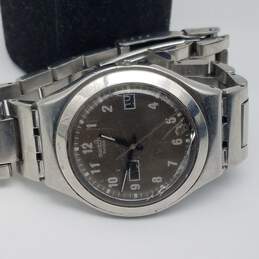 Swatch Swiss AG1999 36mm WR Steel Round Sliver Tone Unisex Watch 106g alternative image