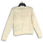 NWT Womens White Long Sleeve Tight-Knit Button Front Cardigan Sweater Sz S image number 4