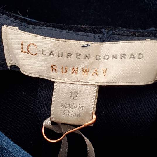 Lauren Conrad Blue Velour Skirt Sz 12 NWT image number 3