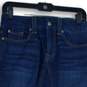 NWT 7 For All Mankind Womens Blue Denim Raw Hem Straight & Pencil Skirt Size 27 image number 3