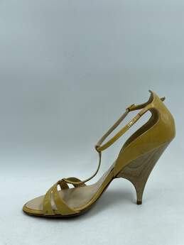 Authentic Giuseppe Zanotti T-Strap Yellow Patent Sandals W 5 alternative image