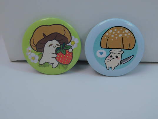 Pastel Multi Color Kawaii Cute Food & Animal Button Lot image number 2
