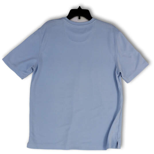 Mens Blue Crew Neck Short Sleeve Regular Fit Pullover T-Shirt Size Medium image number 2