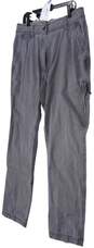 Mens Gray Flat Front Casual Straight Leg Dress Pants Size 36X32 image number 5