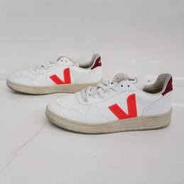Veja V-10 Cwl White Orange Fluo Sneakers Size 10 alternative image