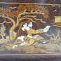 Marquetry inlay  Wood Box Indian Motif  Vintage Decorative Box image number 10