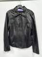 Andrew Marc New York Women's Black Leather Jacket-Sz S image number 1