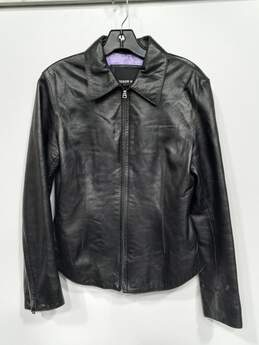 Andrew Marc New York Women's Black Leather Jacket-Sz S