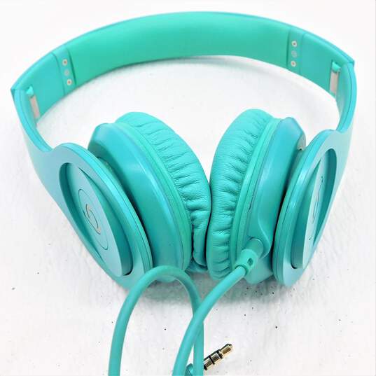 Beats by Dr. Dre Teal Green Solo Over Ear Wired Headphones w/ Case image number 3