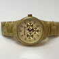 Designer Michael Kors Jet Set Horn 5039 Gold-Tone Round Analog Wristwatch image number 3