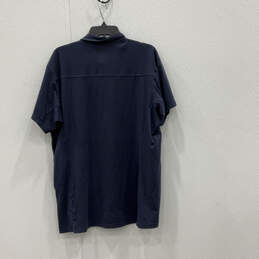 Mens Navy Blue Short Sleeve Spread Collar Golf Polo Shirt Size XL alternative image