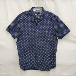 Ted Baker London WM's Blue Short Sleeve Dot Patten Shirt Size 4