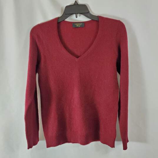 Charter Club Women Burgundy Cashmere Sweater Small image number 1