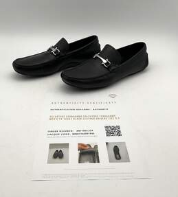Salvatore Ferragamo Men's YY 12347 Black Leather Drivers Size 9.5