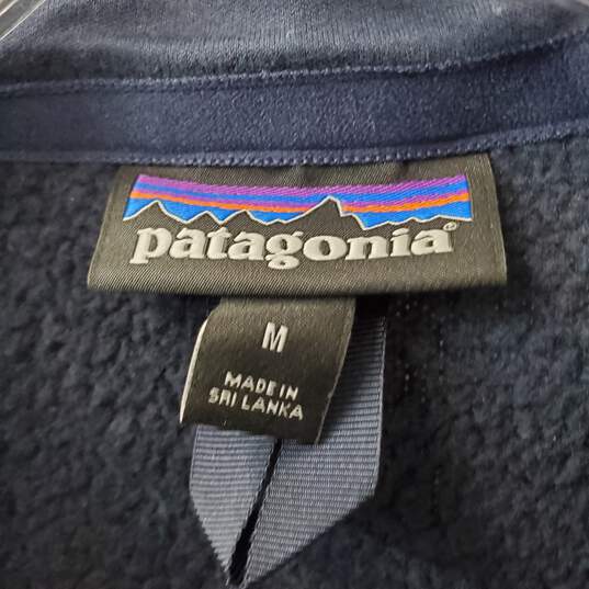 Patagonia 1/4 Zip Fleece Sweatshirt Size Medium Dark Blue image number 5