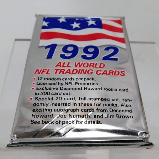 5 Factory Sealed 1992 All World Football Card Packs image number 4